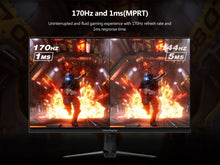 Load image into Gallery viewer, idea display G27Q,27&quot; Fast IPS LED Gaming Monitor,2K QHD 2560X1440,170Hz MPRT1ms,95% DCI-P3, 2xHDMI 2xDisplayport,HDR Frameless Freesync,RGB Light
